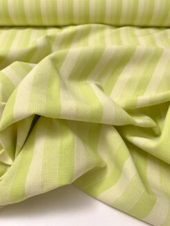 Italian 2-Ply Striped Wool Suiting - Soft Lime / Cream -Fabrics And Fabrics Store 19481 9