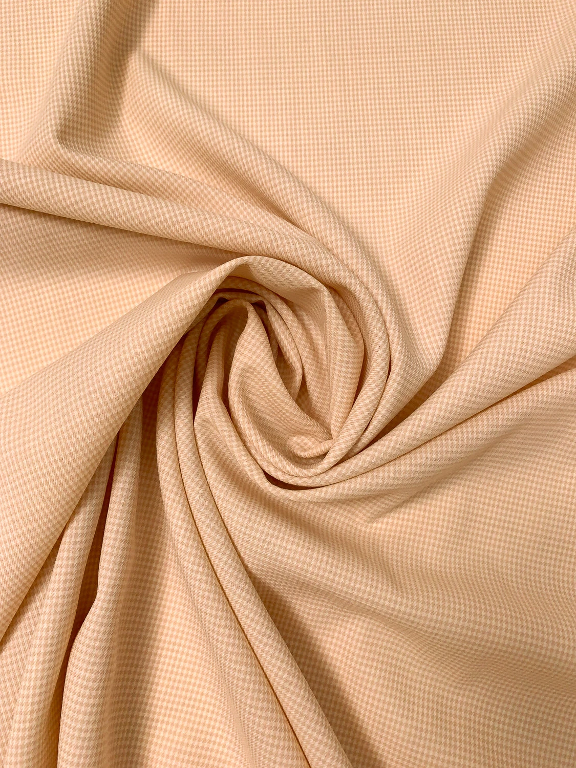 Italian Mini Houndsooth Wool Suiting - Nude Peach / Ivory 3 Italian Mini Houndsooth Wool Suiting - Nude Peach / Ivory