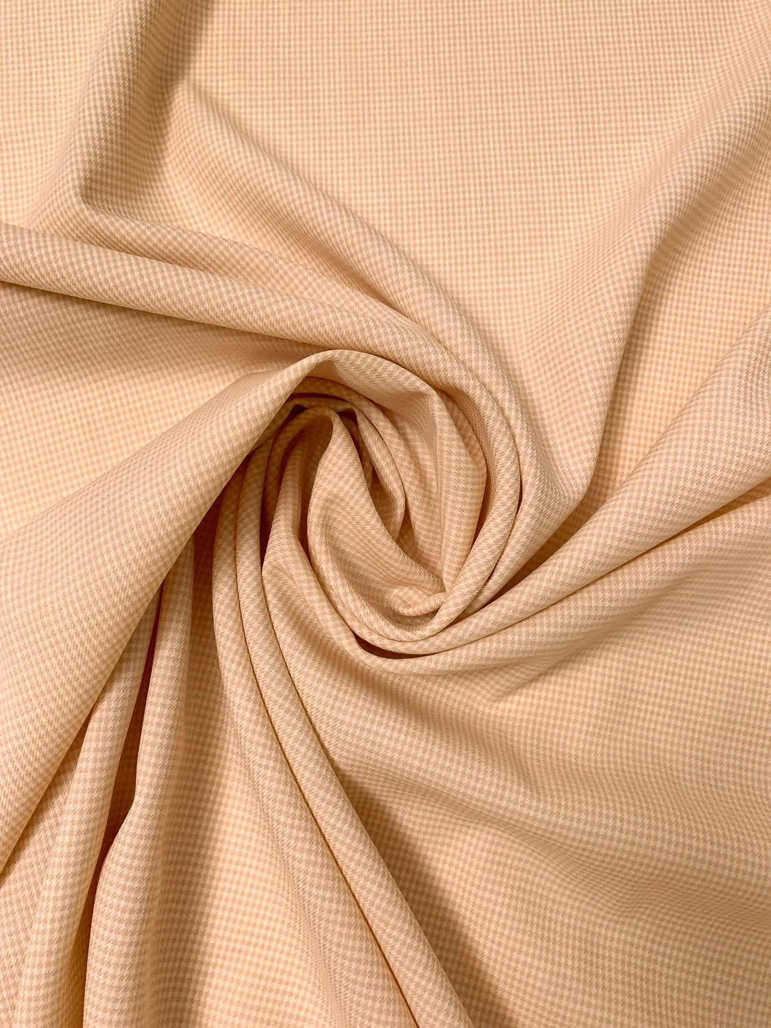 Italian Mini Houndsooth Wool Suiting - Nude Peach / Ivory 5 Italian Mini Houndsooth Wool Suiting - Nude Peach / Ivory - Image 3