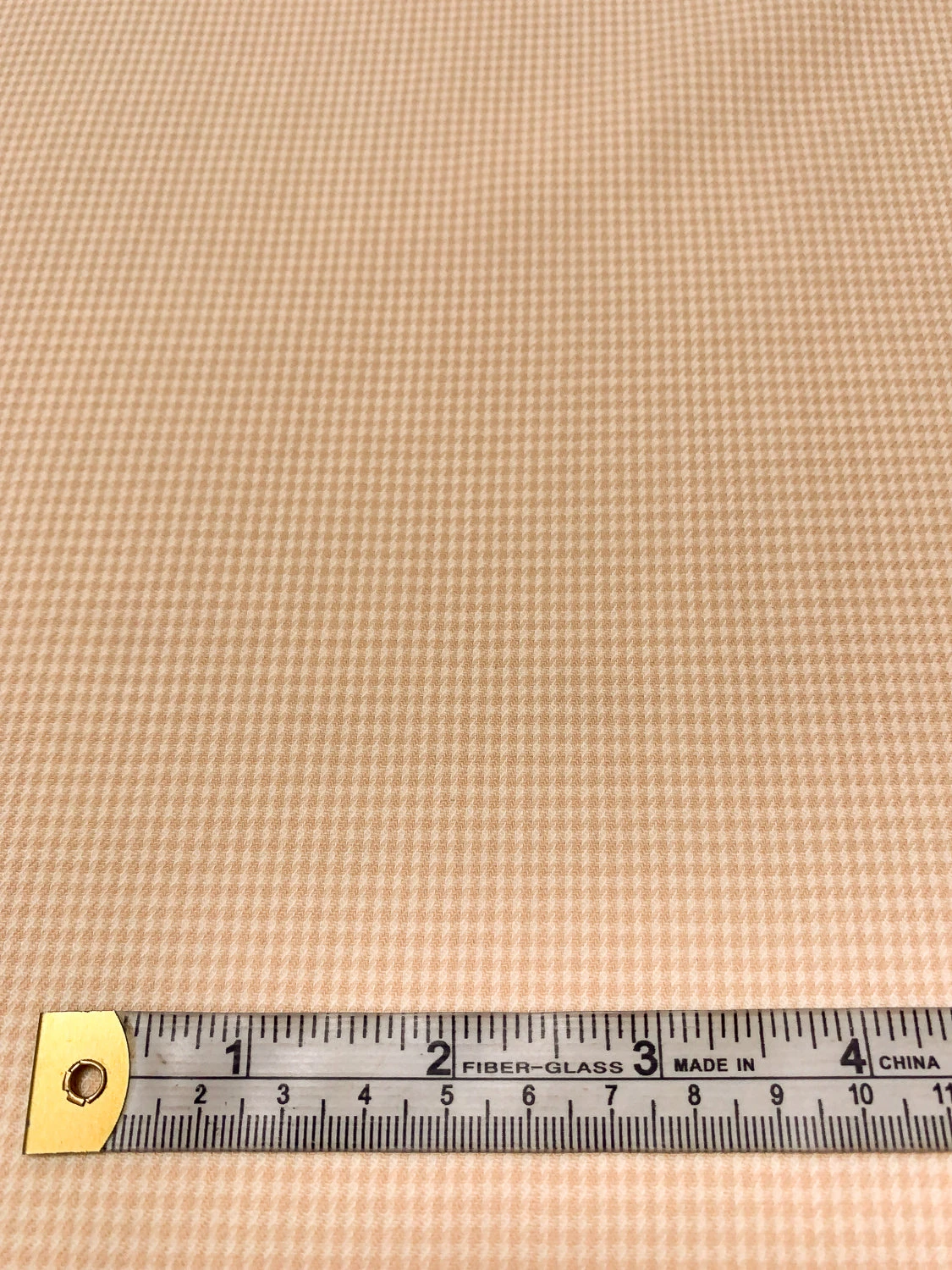 Italian Mini Houndsooth Wool Suiting - Nude Peach / Ivory 4 Italian Mini Houndsooth Wool Suiting - Nude Peach / Ivory - Image 2