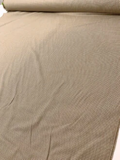 Italian Mini Houndsooth Wool Suiting - Taupe / Off-White -Fabrics And Fabrics Store 19498 6