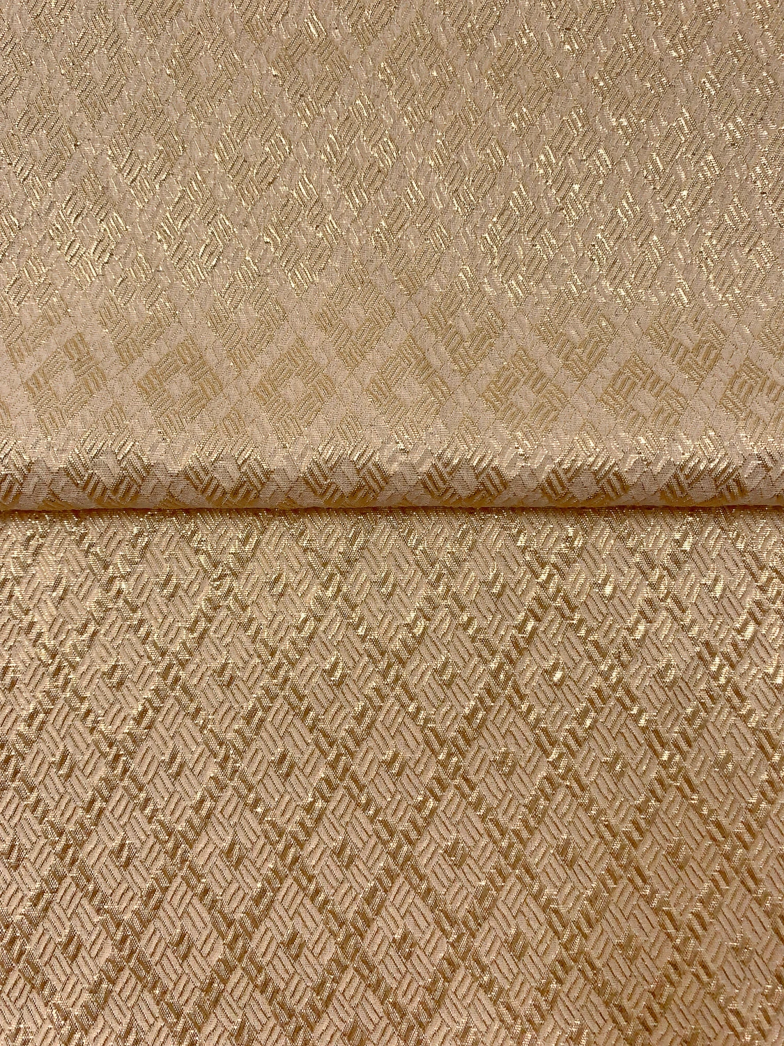 Italian Geometric Soft Jacquard Lamé - Gold 3 Italian Geometric Soft Jacquard Lamé - Gold