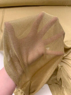 Italian Metallic Chainmail Knit Lamé - Gold