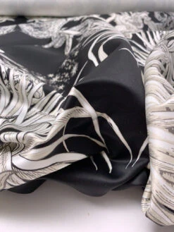 Lions Snakes And Floral Medallions Printed Cotton Sateen Panel - Black / White / Beige 23 Lions Snakes And Floral Medallions Printed Cotton Sateen Panel - Black / White / Beige -Fabrics And Fabrics Store 19547 10