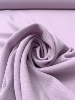 Italian Solid Stretch Double Wool Crepe - Lilac