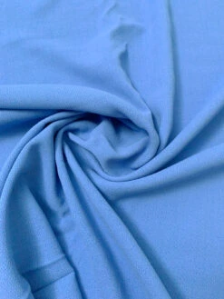 Italian Solid Stretch Double Wool Crepe - Cornflower Blue 11 Italian Solid Stretch Double Wool Crepe - Cornflower Blue -Fabrics And Fabrics Store 19553 2