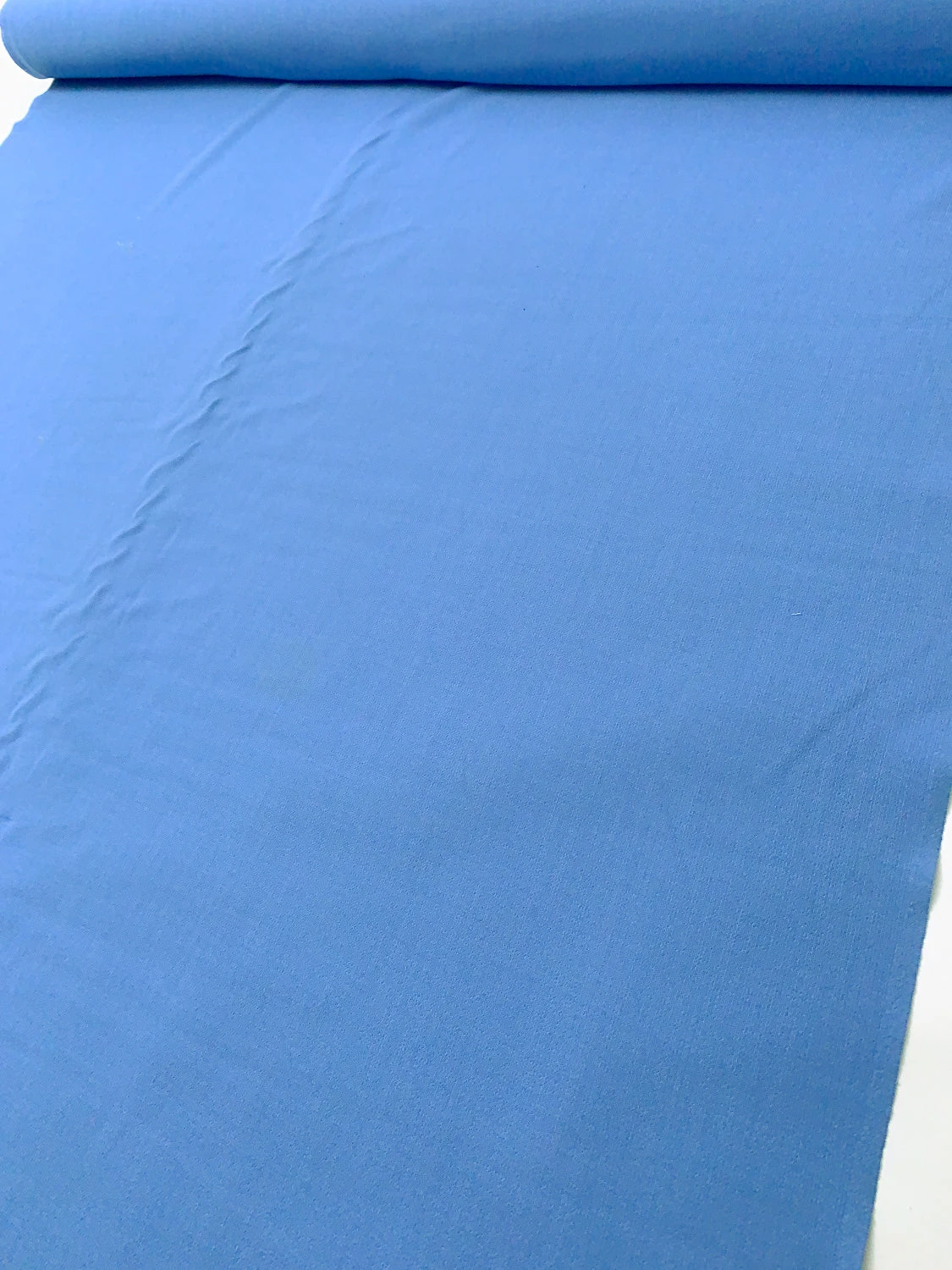 Italian Solid Stretch Double Wool Crepe - Cornflower Blue 7 Italian Solid Stretch Double Wool Crepe - Cornflower Blue - Image 5