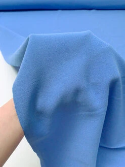 Italian Solid Stretch Double Wool Crepe - Cornflower Blue 14 Italian Solid Stretch Double Wool Crepe - Cornflower Blue -Fabrics And Fabrics Store 19553 6