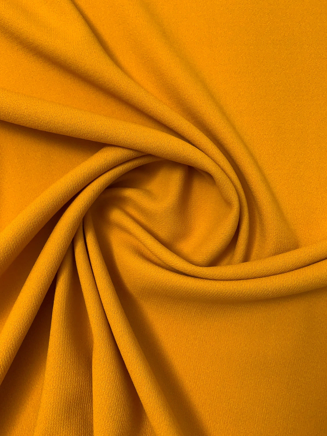 Italian Solid Stretch Double Wool Crepe - Marigold 6 Italian Solid Stretch Double Wool Crepe - Marigold - Image 4