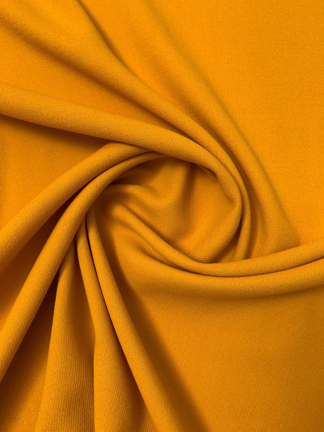Italian Solid Stretch Double Wool Crepe - Marigold 5 Italian Solid Stretch Double Wool Crepe - Marigold - Image 3