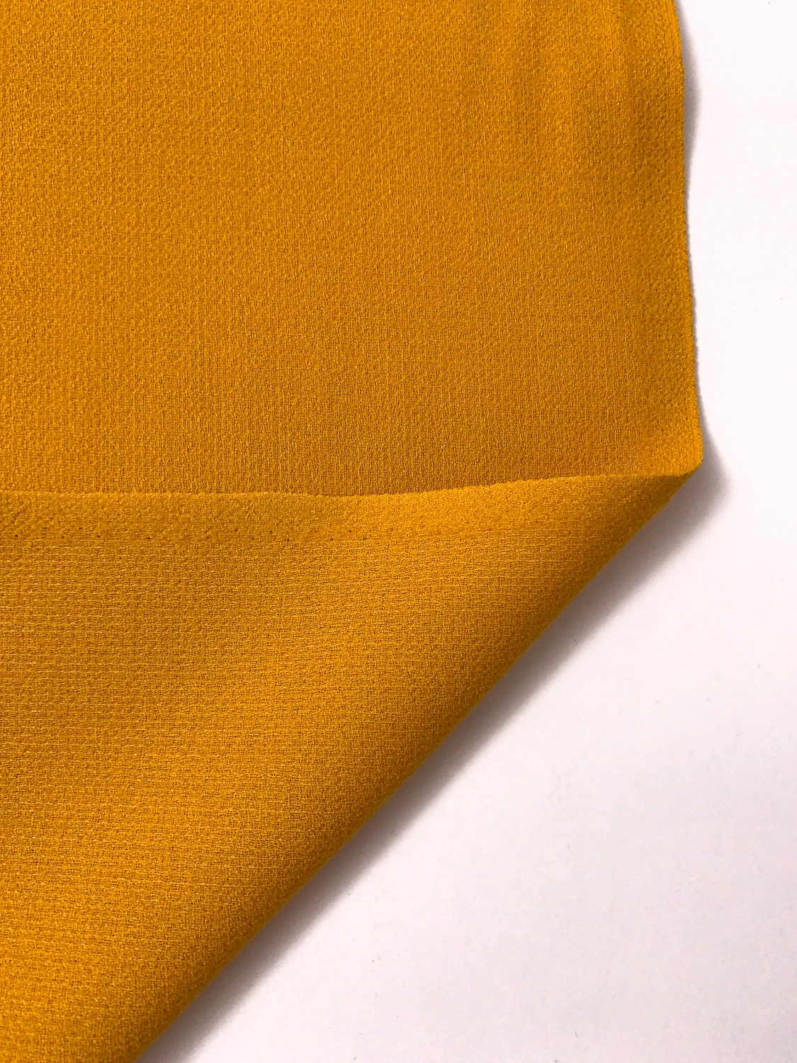 Italian Solid Stretch Double Wool Crepe - Marigold 4 Italian Solid Stretch Double Wool Crepe - Marigold - Image 2
