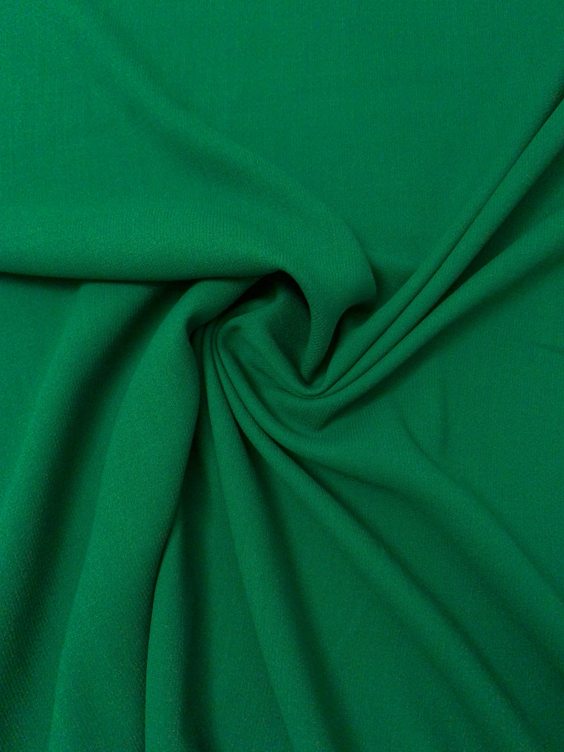 Italian Solid Stretch Double Wool Crepe - Dark Green 5 Italian Solid Stretch Double Wool Crepe - Dark Green - Image 3