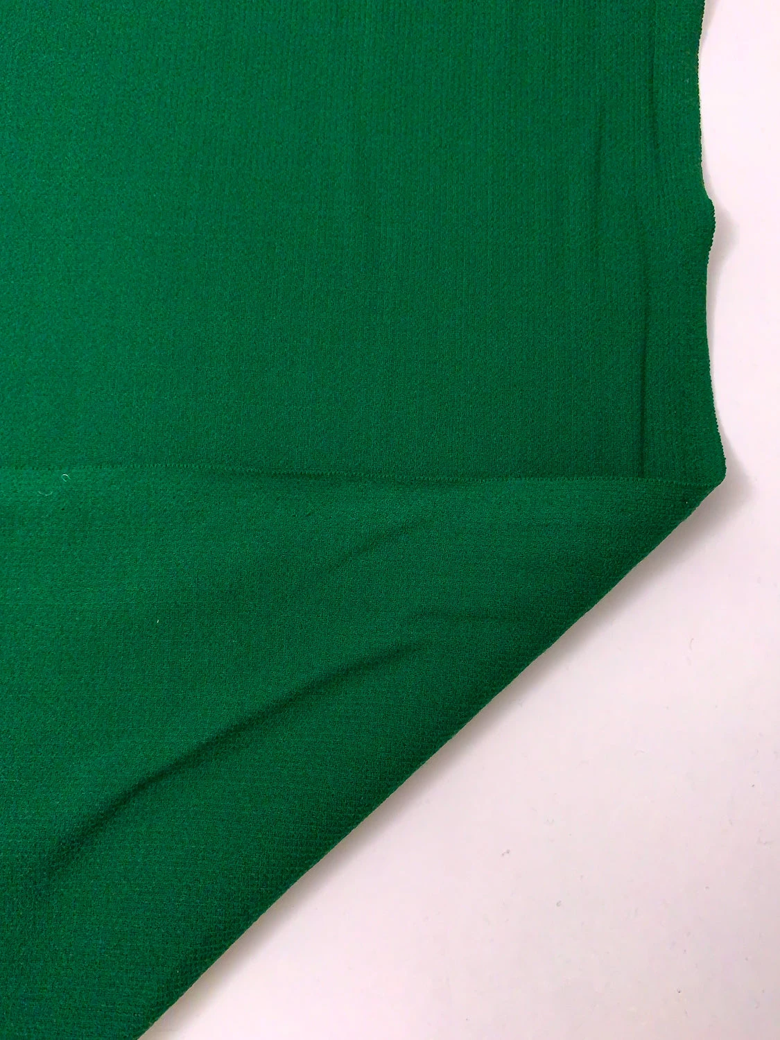 Italian Solid Stretch Double Wool Crepe - Dark Green 7 Italian Solid Stretch Double Wool Crepe - Dark Green - Image 5