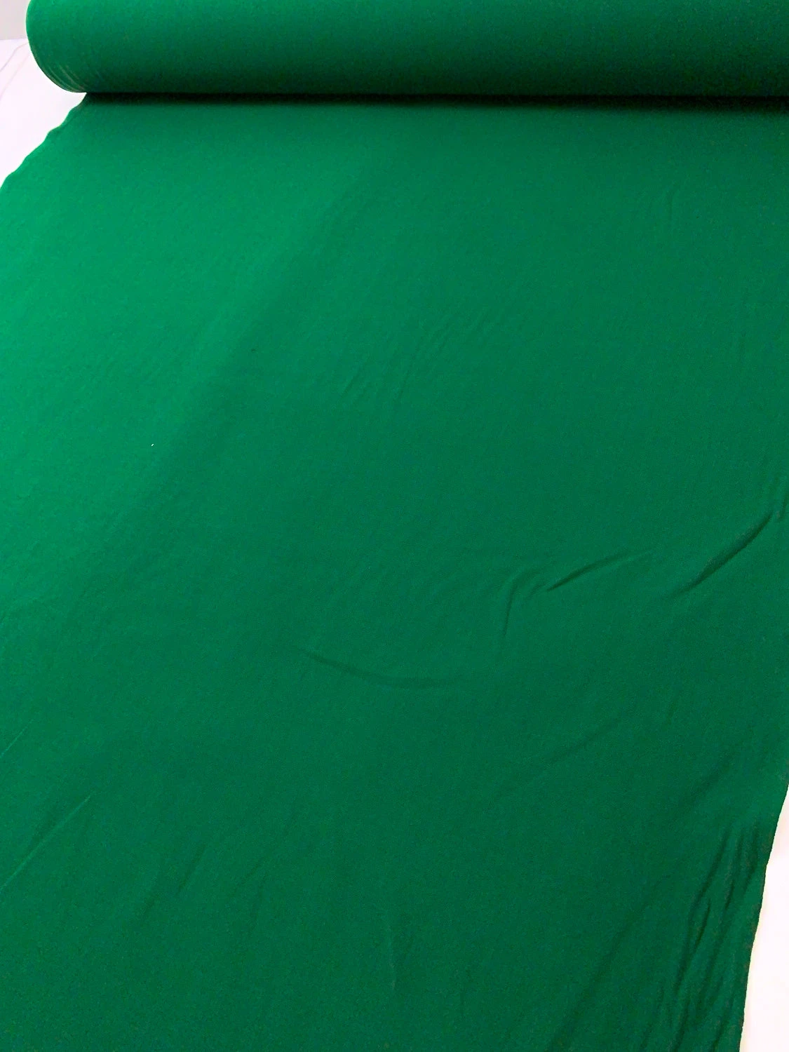 Italian Solid Stretch Double Wool Crepe - Dark Green 8 Italian Solid Stretch Double Wool Crepe - Dark Green - Image 6