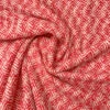 Italian Broken Herringbone Yarn-Dyed Wool Coating - Red / Ivory -Fabrics And Fabrics Store 19591 1