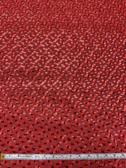 French Quilted Jacket Weight With Cut Panné Velvet And Lurex - Candy Red / Black 16 French Quilted Jacket Weight With Cut Panné Velvet And Lurex - Candy Red / Black -Fabrics And Fabrics Store 19592 5