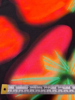 Italian Hazy Floral Petals Printed Silk-Cotton Challis - Orange / Green / Black / Purples 17 Italian Hazy Floral Petals Printed Silk-Cotton Challis - Orange / Green / Black / Purples -Fabrics And Fabrics Store 19603 6