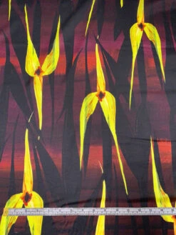 Italian Elongated Floral Petals Printed Silk-Cotton Challis - Yellow / Maroon / Orange / Black 16 Italian Elongated Floral Petals Printed Silk-Cotton Challis - Yellow / Maroon / Orange / Black -Fabrics And Fabrics Store 19607 5