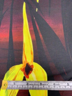 Italian Elongated Floral Petals Printed Silk-Cotton Challis - Yellow / Maroon / Orange / Black 17 Italian Elongated Floral Petals Printed Silk-Cotton Challis - Yellow / Maroon / Orange / Black -Fabrics And Fabrics Store 19607 6