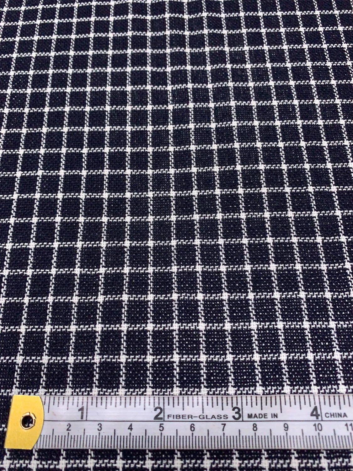 Windowpane Check Open-Weave Lightweight Wool Suiting - Navy / White 4 Windowpane Check Open-Weave Lightweight Wool Suiting - Navy / White - Image 2