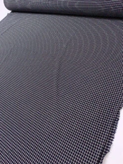 Windowpane Check Open-Weave Lightweight Wool Suiting - Navy / White 18 Windowpane Check Open-Weave Lightweight Wool Suiting - Navy / White -Fabrics And Fabrics Store 19667 7