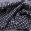 Windowpane Check Open-Weave Lightweight Wool Suiting - Navy / White -Fabrics And Fabrics Store 19667 9