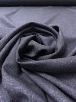 Italian Fine Wool Traditional Suiting - Denim Navy / Off-White 14 Italian Fine Wool Traditional Suiting - Denim Navy / Off-White -Fabrics And Fabrics Store 19714 3