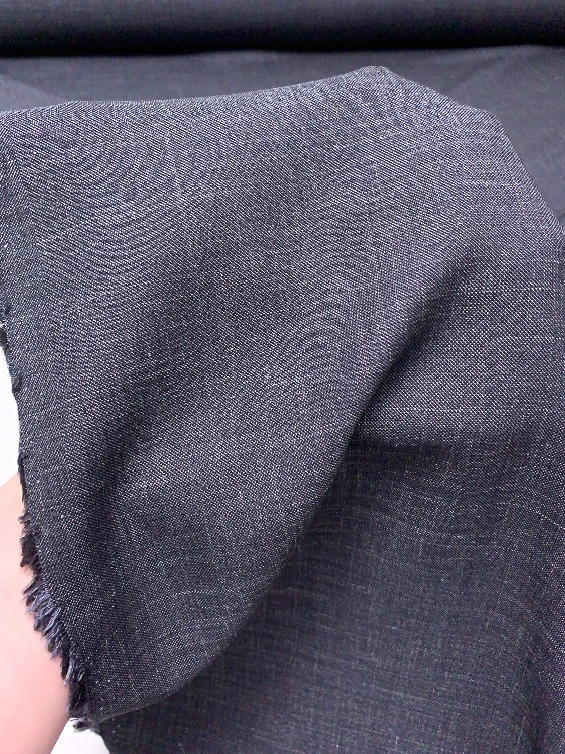 Italian Fine Wool Traditional Suiting - Denim Navy / Off-White 11 Italian Fine Wool Traditional Suiting - Denim Navy / Off-White - Image 9