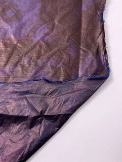 Italian Floral Printed Taffeta Lamé With Vertical Stretch - Purple / Eggplant / Rose Gold 19 Italian Floral Printed Taffeta Lamé With Vertical Stretch - Purple / Eggplant / Rose Gold -Fabrics And Fabrics Store 19747 7
