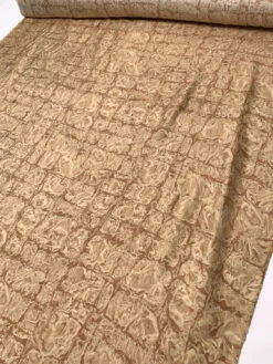 Italian The Row Abstract Printed Silk Twill - Tan / Beige -Fabrics And Fabrics Store 19810 8