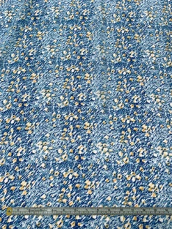 Hazy Abstract Printed Silk Crepe De Chine - Blue / Off-White / Dusty Marigold 15 Hazy Abstract Printed Silk Crepe De Chine - Blue / Off-White / Dusty Marigold -Fabrics And Fabrics Store 19819 4