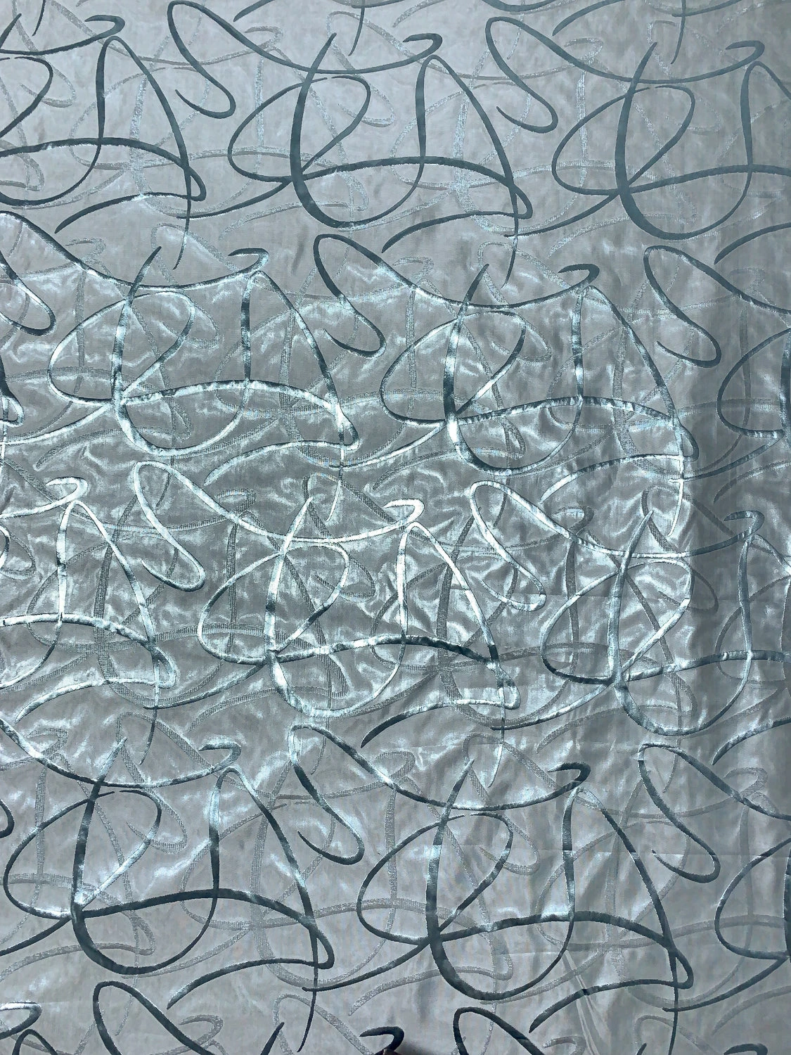 Made In Switzerland Swirl Motif Silk-Blend Lamé Jacquard - Metallic Ice Blue 3 Made In Switzerland Swirl Motif Silk-Blend Lamé Jacquard - Metallic Ice Blue