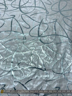Made In Switzerland Swirl Motif Silk-Blend Lamé Jacquard - Metallic Ice Blue 15 Made In Switzerland Swirl Motif Silk-Blend Lamé Jacquard - Metallic Ice Blue -Fabrics And Fabrics Store 19862 5