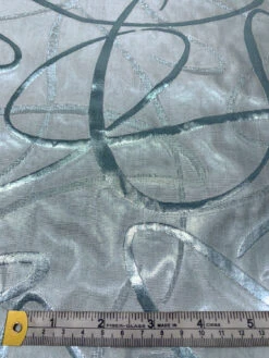 Made In Switzerland Swirl Motif Silk-Blend Lamé Jacquard - Metallic Ice Blue 16 Made In Switzerland Swirl Motif Silk-Blend Lamé Jacquard - Metallic Ice Blue -Fabrics And Fabrics Store 19862 6
