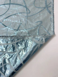 Made In Switzerland Swirl Motif Silk-Blend Lamé Jacquard - Metallic Ice Blue 17 Made In Switzerland Swirl Motif Silk-Blend Lamé Jacquard - Metallic Ice Blue -Fabrics And Fabrics Store 19862 7