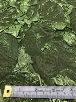 Italian Abstract Stretch Metallic Brocade - Pickle Green 17 Italian Abstract Stretch Metallic Brocade - Pickle Green -Fabrics And Fabrics Store 19882 6