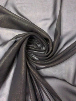 Italian Foil Printed Silk Chiffon - Antique Gold / Black -Fabrics And Fabrics Store 19914 2