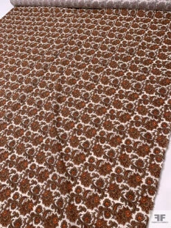 Italian Ornate Vines Printed Cotton Lawn - Tan / Orange / Maroon / Off-White 17 Italian Ornate Vines Printed Cotton Lawn - Tan / Orange / Maroon / Off-White -Fabrics And Fabrics Store 19935 7