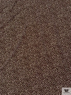 Dotted Printed Silk Crepe De Chine - Brown / Ivory 15 Dotted Printed Silk Crepe De Chine - Brown / Ivory -Fabrics And Fabrics Store 19949 4