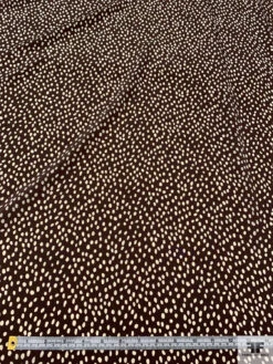 Dotted Printed Silk Crepe De Chine - Brown / Ivory 16 Dotted Printed Silk Crepe De Chine - Brown / Ivory -Fabrics And Fabrics Store 19949 5