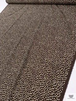Dotted Printed Silk Crepe De Chine - Brown / Ivory 18 Dotted Printed Silk Crepe De Chine - Brown / Ivory -Fabrics And Fabrics Store 19949 8