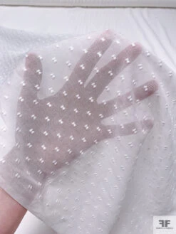 Made In Japan Swiss Dotted Cotton Voile - White