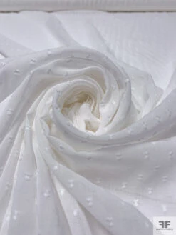 Made In Japan Swiss Dotted Cotton Voile - White -Fabrics And Fabrics Store 19970 3