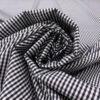 Made In Japan Gingham Check Yarn-Dyed Cotton Shirting - Black / White -Fabrics And Fabrics Store 19979 3