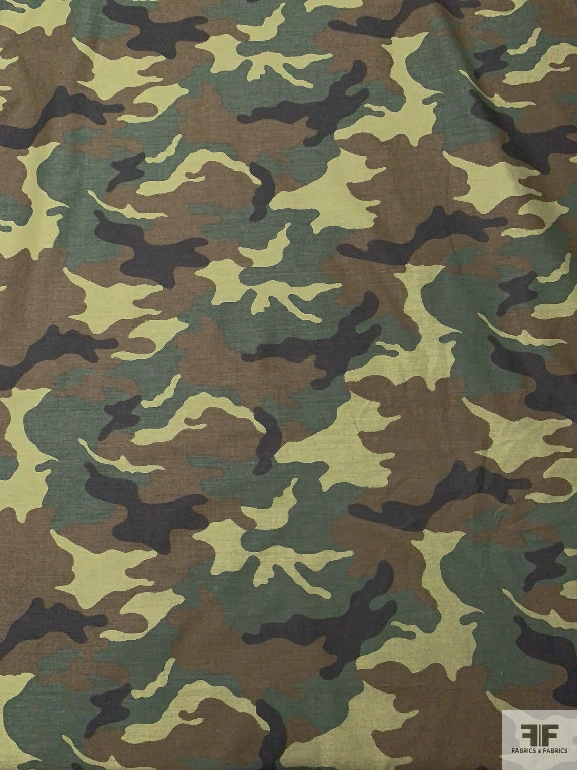 Camouflage Reverse Printed Cotton Twill - Greens / Olive / Black 3 Camouflage Reverse Printed Cotton Twill - Greens / Olive / Black
