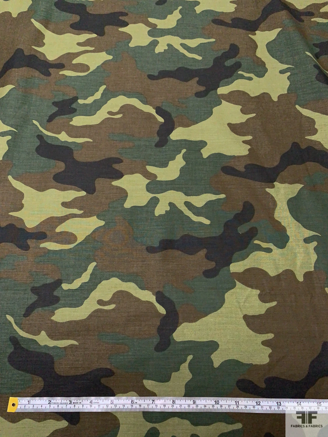Camouflage Reverse Printed Cotton Twill - Greens / Olive / Black 7 Camouflage Reverse Printed Cotton Twill - Greens / Olive / Black - Image 5