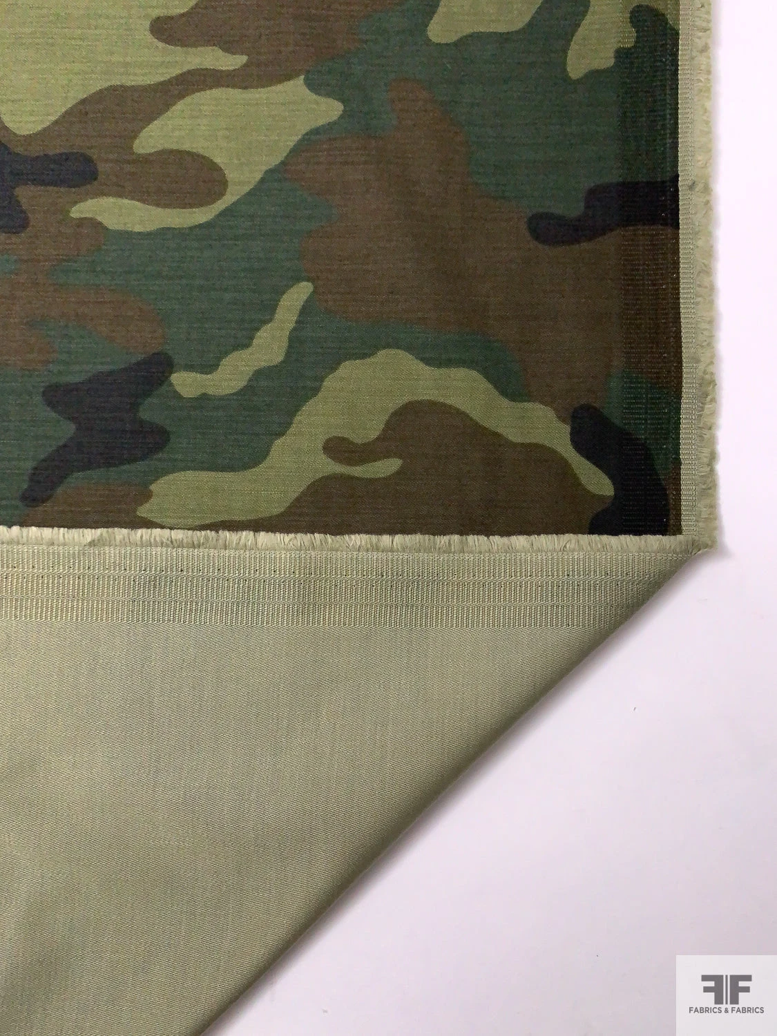 Camouflage Reverse Printed Cotton Twill - Greens / Olive / Black 9 Camouflage Reverse Printed Cotton Twill - Greens / Olive / Black - Image 7