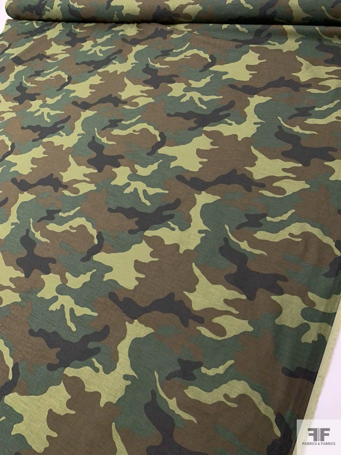 Camouflage Reverse Printed Cotton Twill - Greens / Olive / Black 10 Camouflage Reverse Printed Cotton Twill - Greens / Olive / Black - Image 8