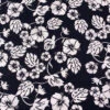 Leaf And Floral Printed Fine Cotton Twill - Black / Off-White -Fabrics And Fabrics Store 19985 4