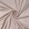 Italian Striped Yarn-Dyed Fine Cotton Shirting - Oatmeal / White